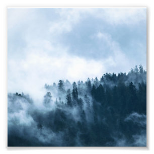 Blue Foggy Rocky mountains Colorado USA Äventyr Fototryck