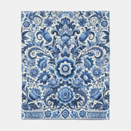 Blue Folk Blommönster Fleecefilt