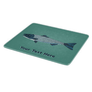 Blue FolkArt Trout/Salmon