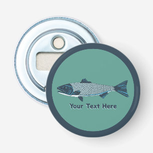 Blue FolkArt Trout/Salmon Flasköppnare