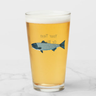 Blue FolkArt Trout/Salmon Glaskopp