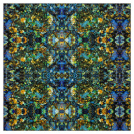 Blue Fools Guld Fabric Tyg
