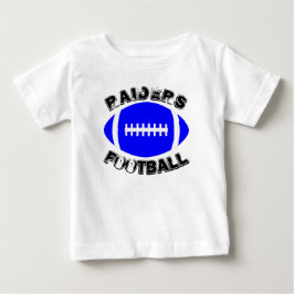 Blue Football Anpassningsbar Team Namn eller Text  Tee Shirt
