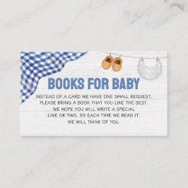Blue Football Baby Shower Books for Baby Tilläggskort