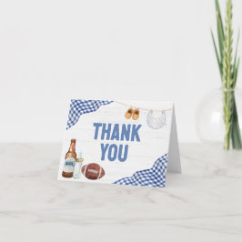 Blue Football Baby Shower Tack Kort