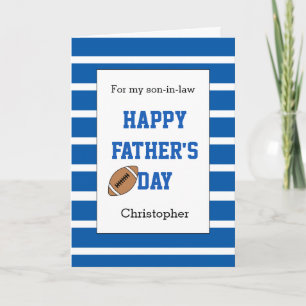 Blue Football Fars dag Son-in-Law Kort
