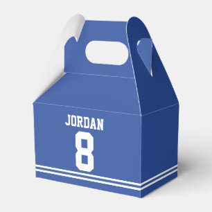 Blue Football Jersey - Idrottsteme Födelsedagsfes Presentaskar