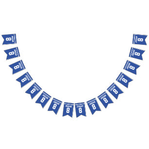 Blue Football Jersey - Idrottsteme Födelsedagsfes Vimplar