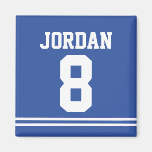 Blue Football Jersey med nummer Magnet