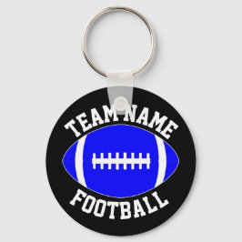 Blue Football Player/Coach Anpassningsbar Team Nam Nyckelring