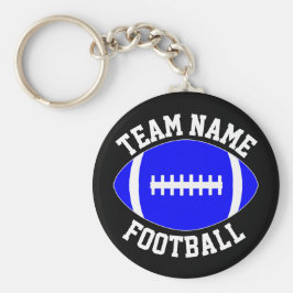 Blue Football Player/Coach Anpassningsbar Team Nam Nyckelring