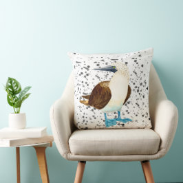 Blue Footed Bird Bobbie Pillow Kudde
