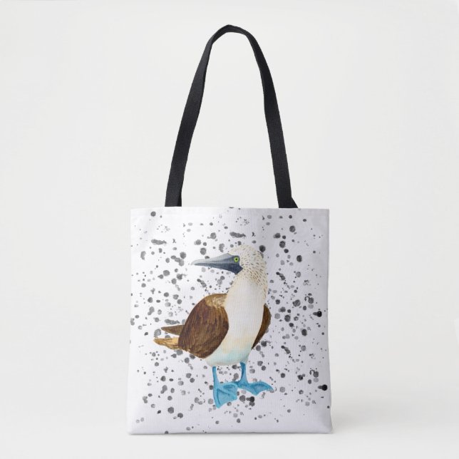 Blue Footed Bird Bobbie Tote Bag Tygkasse (Framsida)
