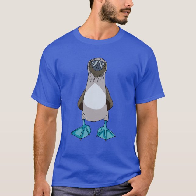 Blue Footed Booby Cartoon T Shirt (Framsida)