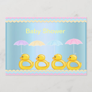 BLUE FÖR BABY SHOWER INVITATION BLUE I ANKA INBJUDNINGAR