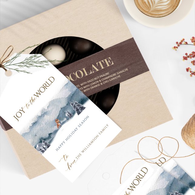 Blue Forest and Fox, Joy to World, Helgdag Presentetikett (Skapare uppladdad)