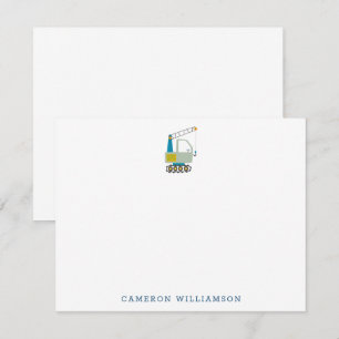 Blue Forklift Lastbil Art Personlig Stationery Tack Kort