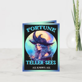 Blue Fortune Teller _ Halloween Tack Kort