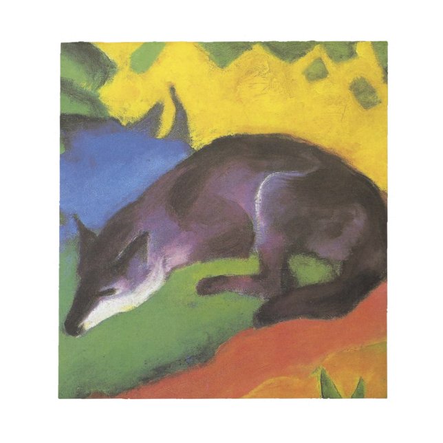 Blue Fox (av Franz Marc) Anteckningsblock (Framsida)