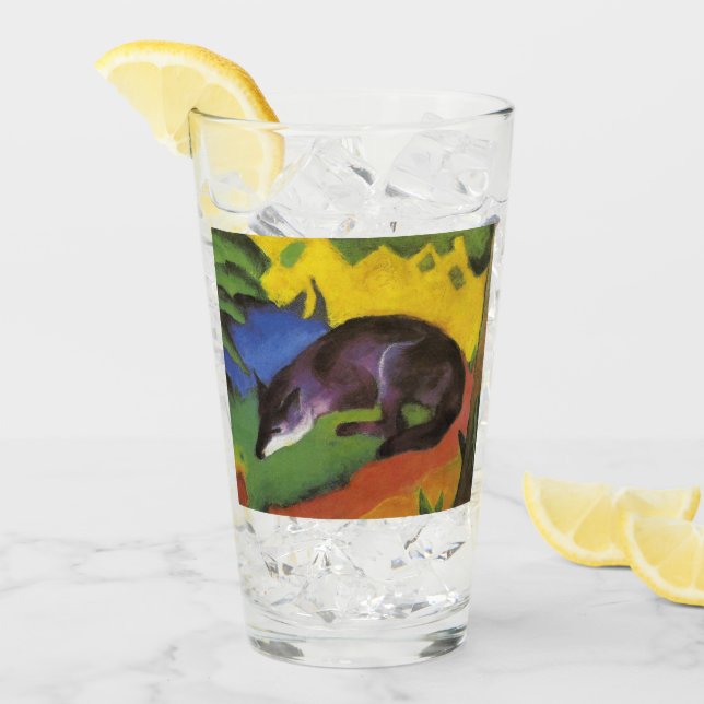 Blue Fox (av Franz Marc) Glaskopp (Framsida Ice)