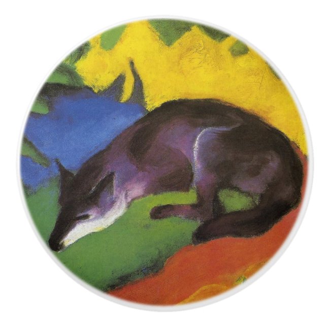 Blue Fox (av Franz Marc) Knopp (Framsidan)