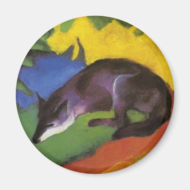 Blue Fox (av Franz Marc) Magnet (Framsidan)