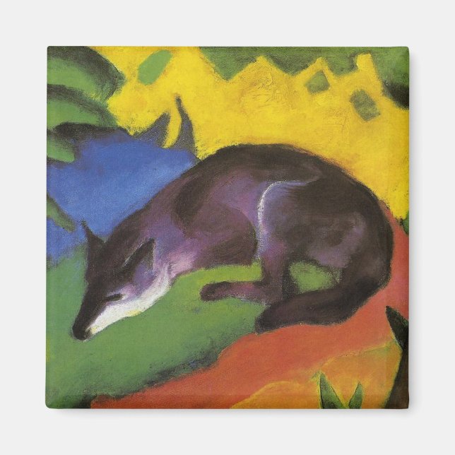 Blue Fox (av Franz Marc) Magnet (Framsidan)