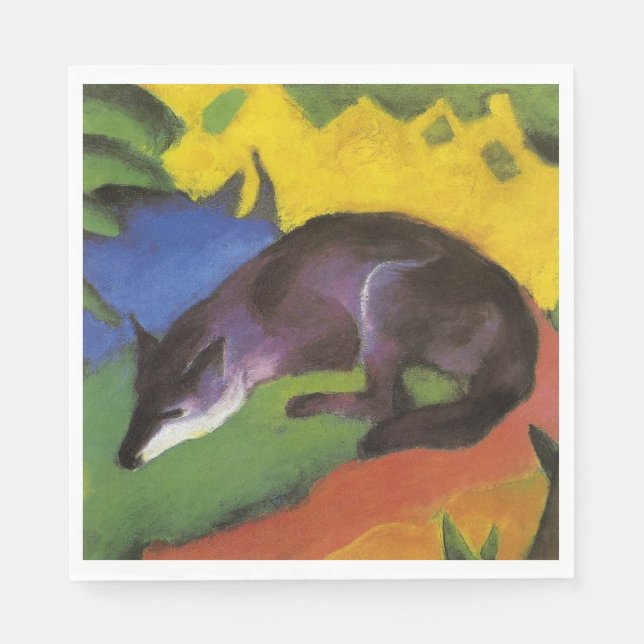 Blue Fox (av Franz Marc) Pappersservett (Framsidan)