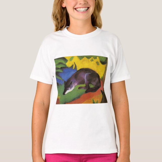 Blue Fox (av Franz Marc) T Shirt (Framsida)
