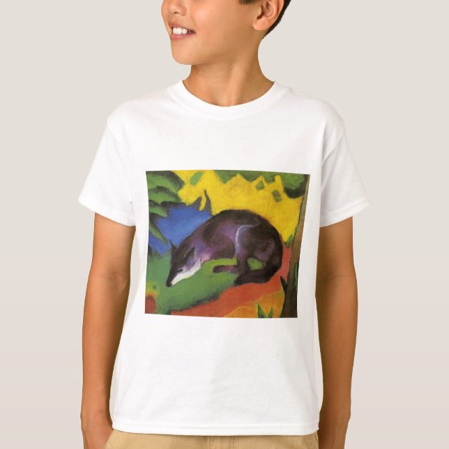 Blue Fox (av Franz Marc) T Shirt (Framsida)