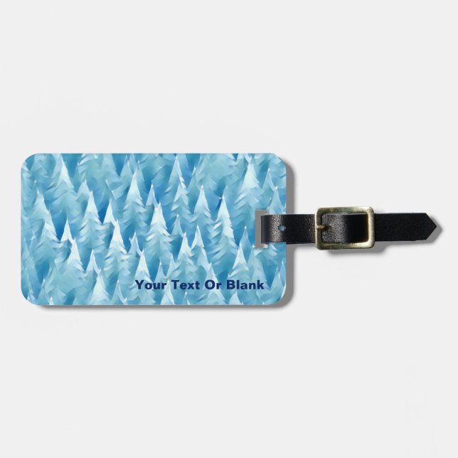 Blue Fractal Forest Bagagebricka (Horisontell Framsida)
