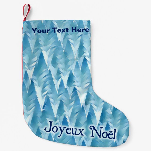 Blue Fractal Forest - Joyeux Noël Liten Julstrumpa (Framsidan)