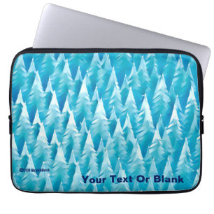 Blue Fractal Forest Laptop Fodral