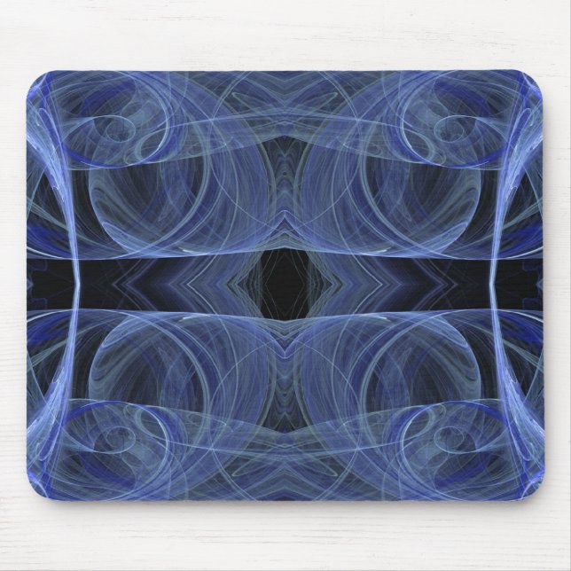 Blue Fractal Mousepad Musmatta (Framsidan)