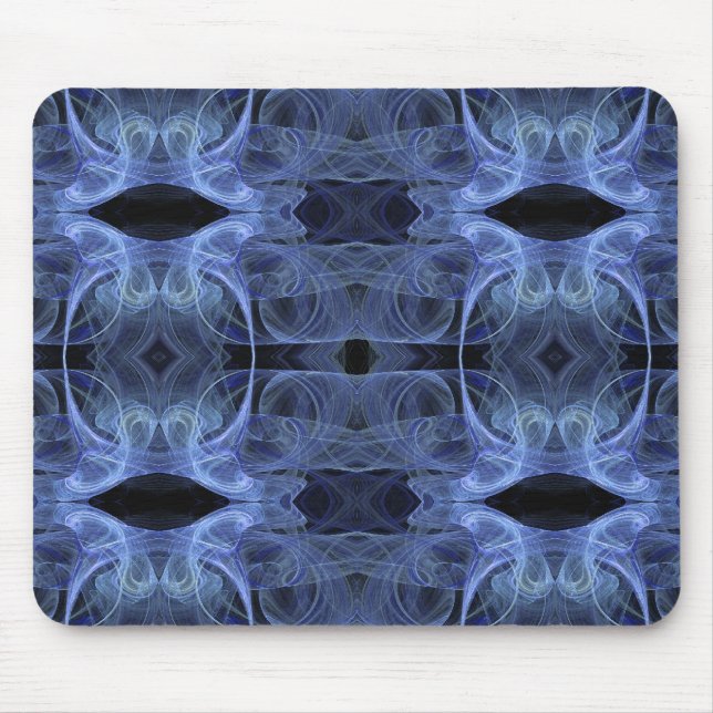 Blue Fractal Mousepad Musmatta (Framsidan)