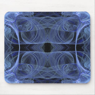 Blue Fractal Mousepad Musmatta