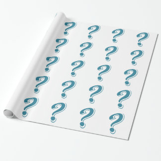 BLUE FRÅGESMÄRK GRAFIK NYFIKEN PRESENTPAPPER