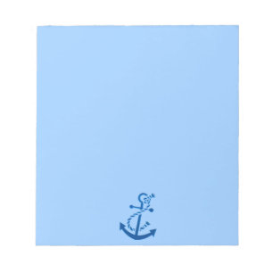 Blue Frakts Anchor Nautical Thed Anteckningsblock