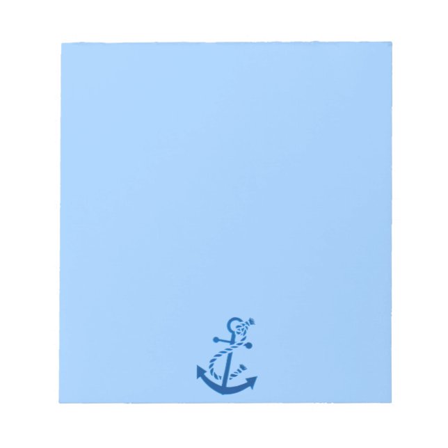 Blue Frakts Anchor Nautical Thed Anteckningsblock (Framsida)