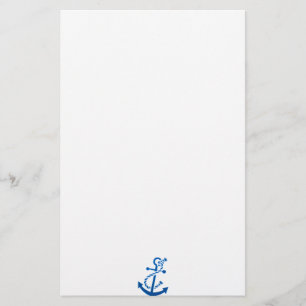 Blue Frakts Anchor Nautical Thed Brevpapper