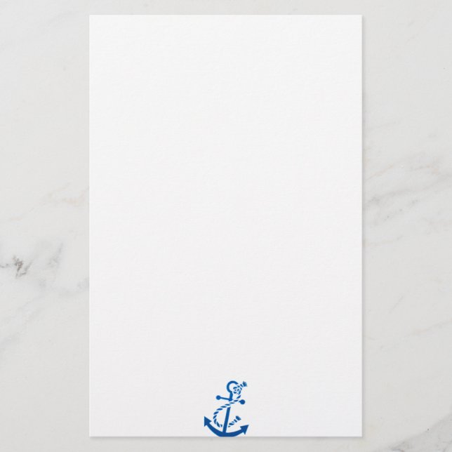 Blue Frakts Anchor Nautical Thed Brevpapper (Framsida)