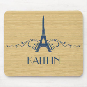Blue Fransk Flourish Mousepad Musmatta