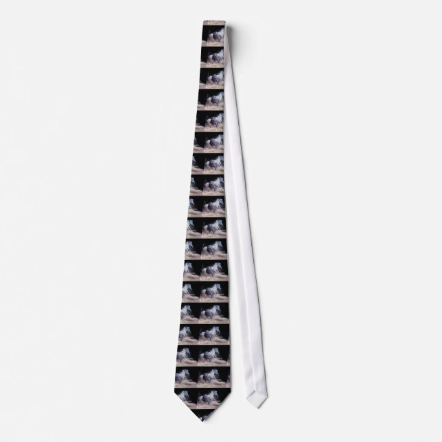 Blue Free Horse Spirit Motivational Neck Tie Slips (Framsida)