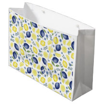 Blue French Country Lemon Pattern
