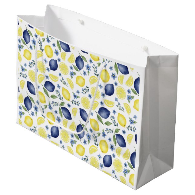 Blue French Country Lemon Pattern (Framsidan Vinklad)