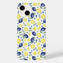 Blue French Country Lemon Pattern
