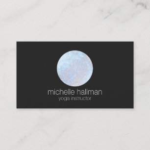 Blue Full Moon Yoga, Life Coach, Healer Black Visitkort