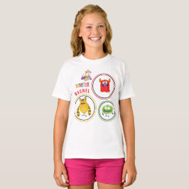 Blue FUN Monster KIDS Child Name T Shirt