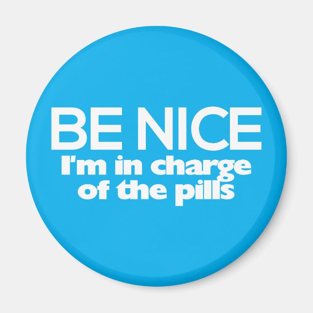 Blue Funny Nurse Magnet (Framsidan)