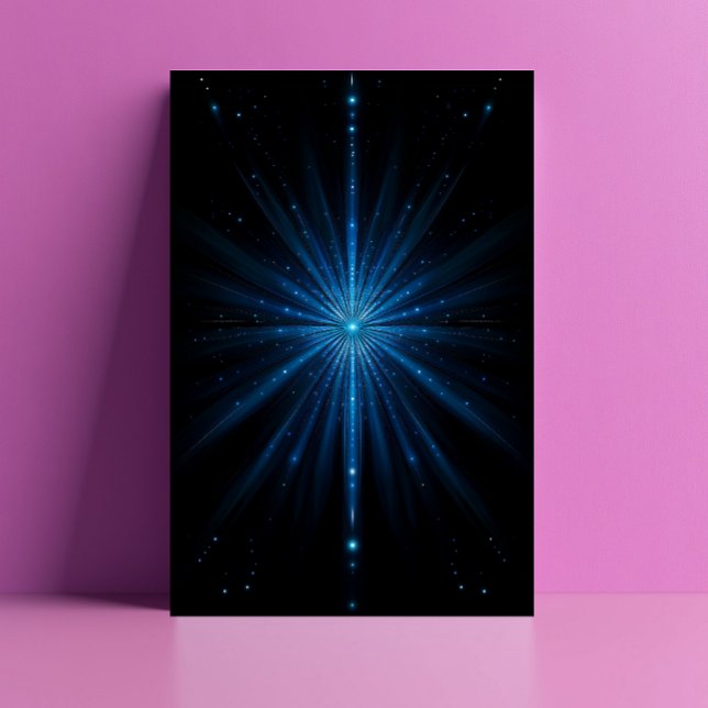 Blue Galaxy Continuum Cosmic Star Birth Blue Black Vykort (Skapare uppladdad)